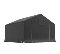 Outsunny Abri de jardin tente de stockage imperméable abri moto porte enroulable fermeture éclair, 300 x 300 x 210 cm, gris foncé