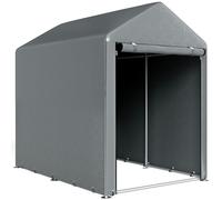 Outsunny Abri de jardin tente de stockage portable avec cadre en métal galvanisé et grande porte, 1,2 x 1,8 m