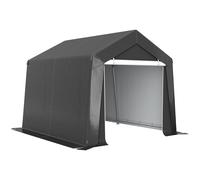 Outsunny Abri de jardin tente de stockage portable pour extérieur avec cadre en acier galvanisé et grande porte 3 x 3 m gris