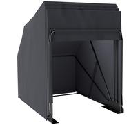 Outsunny Abri de moto extérieur tente à moto housse de protection en tissu Oxford, 2 fenêtres, 345 x 135 x 191 cm, noir