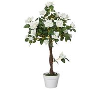 Outsunny Arbre Artificiel, Plante Artificielle dans Pot en Ciment, Plante Artificielle