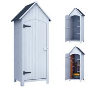 Outsunny Armoire de jardin 1 porte, 3 étagères