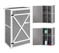 Outsunny Armoire abri de Jardin Remise pour Outils Bois de Sapin pré-huilé Toit bitumé incliné - Grande Porte verrouillable loquet - 2 étagères - dim. 75L x 56l x 115H cm