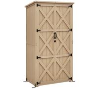 Outsunny - Armoire de jardin - Bois de sapin - 90x54.5x168.5cm - Bois naturel