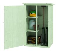 Outsunny Armoire de jardin en bois Abri à outils avec étagère Porte verrouillable Plaque de sol Toit monopente asphalté 75 x 56 x 115 cm