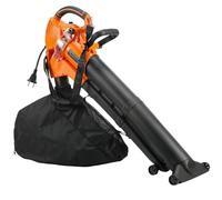 Outsunny Aspirateur-Souffleur de Feuilles Filaire 3000W 3-en-1 Broyage | Sac de Collecte 40L, 4 Roues, Sangle Réglable, Nettoyage Pelouse Patio Allée