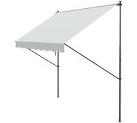 Outsunny Auvent Manuel Rétractable 300x175x210-310 cm Ajustable avec Manivelle Protection Solaire UV40+ pour Balcon Terrasse Crème