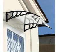 Outsunny Auvent marquise de porte design voûté arrondi dim. 100L x 80l x 23H cm polycarbonate plastique noir Description:Cet auvent marquise design contemporain voûté arrondi sublimera votre entrée. V
