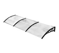Outsunny Auvent protecteur, protection solaire et contre la pluie, avec support mural, 295x90 cm, Blanc