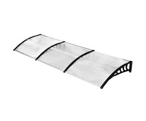 Outsunny Auvent protecteur, protection solaire et contre la pluie, avec support mural, 295x90 cm, Blanc