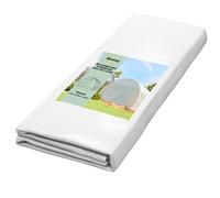 Outsunny Bâche de rechange serre tunnel 12 m² 4 x 3 x 2 m PE anti-UV imperméable 8 fenêtres + porte enroulable zippée blanc