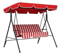 Outsunny Balancelle de Jardin 3 Places 1,72L x 1,1l x 1,53H m Rouge