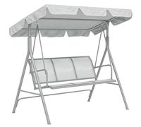 Outsunny Balancelle de Jardin 3 Places Grand Confort Assise et Dossier Ergonomiques Inclinaison réglable Toit imperméable Structure en Acier et textilène Gris