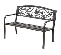 Outsunny - banc 2 places - Métal - 127x60x85cm - Brun