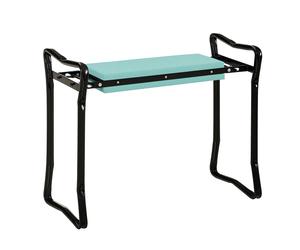 Outsunny Banc agenouilloir de jardin pilable ergonomique à la fois banc à genoux et chaise en mousse EVA et acier vert