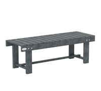 Outsunny Banc de jardin 2 places imperméable en bois d'épicéa, 110x38x35 cm, Gris