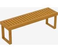 Outsunny Banc de jardin, banc en bois de pin 2 places, banquette de jardin, assise š€ lattes, 132 x 34 x 43 cm, bois naturel