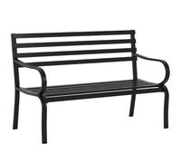 Outsunny Banc de Jardin Extérieur 2 Places 127L x 58l x 82H cm Métal Noir | Design Contemporain, Finition Époxy