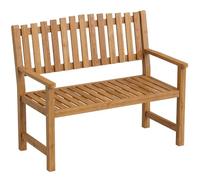 Outsunny Banc de Jardin Extérieur 2 Places en Bois d'Acacia Max. 320kg | Banquette de Terrasse Robuste avec Accoudoirs, Design à Lattes Ergonomique, Finition Huilée Naturelle