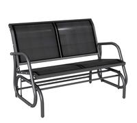 Outsunny - Banc de jardin - Métal - 120x70x85cm - Noir