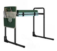 Outsunny Banc de jardin pliable avec coussin de genoux, poches à outils, tubes de jambes extensibles, aide au genou, charge maximale : 150 kg, pour s'agenouiller et s'asseoir, 60,5 x 29 x 50 cm, vert