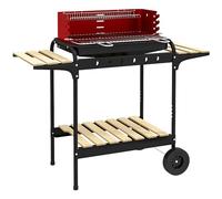 Outsunny Barbecue à Charbon BBQ Grill sur Pied 103 x 47 x 95 cm Rouge