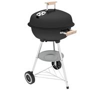 Outsunny Barbecue à charbon BBQ rond avec couvercle roues et contrôle température portable barbecue grill noir