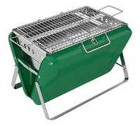 Outsunny Barbecue au charbon bois pliable, barbecue portable, poignée et pieds repliables, pour jardin, terrasse, camping, vert