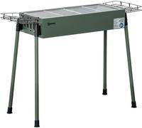 Outsunny Barbecue au charbon de bois avec 2 grilles, Portable BBQ Grill sur Pieds amovibles et 2 paniers latšŠraux, 94L x 39l x 70H cm, vert foncšŠ
