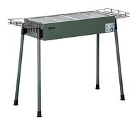 Outsunny Barbecue au charbon de bois avec 2 grilles, Portable BBQ Grill sur Pieds amovibles et 2 paniers latšŠraux, 94L x 39l x 70H cm, vert foncšŠ