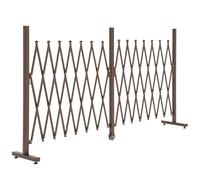 Outsunny Barrière Extensible Rétractable 405L x 31l x 104H cm Chocolat