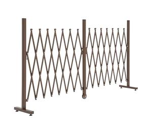 Outsunny Barrière Extensible Rétractable 405L x 31l x 104H cm Chocolat