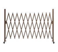 Outsunny Barrière Extensible rétractable barrière de sécurité 300L x 31l x 104H cm alu métal Chocolat