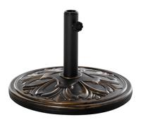 Outsunny Base de Lestage Rond Base de Parasol Pied de Parasol 13 Kg HDPE Ø48 x 34H cm Noir