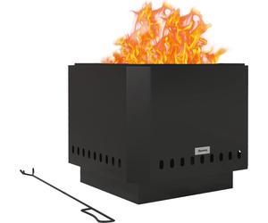 Outsunny Bol de feu Foyer sans fumée avec tisonnier en métal