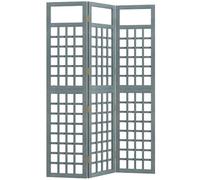 Outsunny Brise-Vue de Jardin 3 Panneaux, 120 x 170 cm, Gris | Autoportant pliable, diviseur/treillis en bois, écran de confidentialité décoratif pour jardin et patio