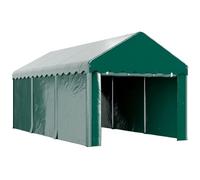 Outsunny Carport Abri Voiture Extérieur 2 Portes Enroulables 3 x 6 m Vert | Tente de Garage, Tente de Stockage, Résistant aux UV, Étanche, Toile en PE 200 g, pour Camion, Bateau, Voiture