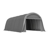Outsunny Carport Tente de Garage 3,6 x 7,2 m Parois Amovibles Gris Foncé | Abri Voiture Extérieur, Tente de Stockage, Grande Porte Roulante, pour Voiture Camion Bateau