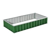 Outsunny Carré potager de jardin modulable, montage sans outils, gants fournis 174 x 90 x 30 cm acier galvanisé vert