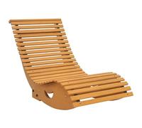 Chaise à bascule Outsunny Rocking chair d'extérieur jardin ergonomique avec siège à lattes et dossier haut en bois