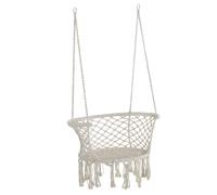 Outsunny Chaise Suspendue Crème Coton-Polyester Confort Optimal 80x60x36cm Aosom France