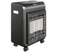 Outsunny Chauffage d'Appoint Gaz Portable 4,2kW Infrarouge Compact 2 Freins Système ODS Anti-Basculement Housse 37x29x55cm Noir