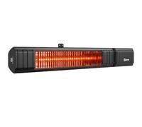 Outsunny Chauffage de terrasse infrarouge électrique 2 000 W avec housse, mural, IP65, pour jardin et extérieur, contrôle par application/tactile/télécommande, 9 niveaux, minuteur 24 h, noir