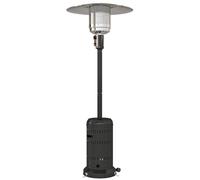 Outsunny Chauffage Extérieur Terrasse Portable 11 kW Noir | Parasol Chauffant Gaz, Niveaux de Chauffe Réglables avec Protection Anti-Basculement et Roulettes pour Jardin