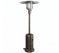 Outsunny Chauffage Extérieur Terrasse Portable 13 kW, Niveaux de Chauffe Réglables, Anti-Basculement, 82x82x223cm, Marron Foncé