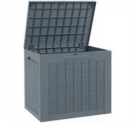 Outsunny Coffre de Rangement Extérieur 93L avec Poignées Encastrées, Malle de Rangement Extérieur Étanche, 56x41x50cm, Gris Clair