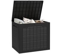Outsunny Coffre de Rangement Extérieur 97L Étanche 56x41x50cm Noir | Poignées Encastrées, Malle de Rangement Extérieur Étanche, Jardin Terrasse