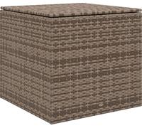 Outsunny Coffre d'extšŠrieur en rotin synthšŠtique 75x75x70 cm Coffre de rangement avec všŠrin et cadre en acier Charge 50 kg