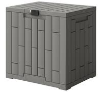Outsunny Coffre extérieur Capacité 114 L Coffre de rangement extérieur résistant à l'eau et aux UV avec serrure Gris