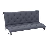 Outsunny Coussin Matelas Assise Dossier pour Banc de Jardin balancelle canapé 3 Places Grand Confort 150 x 98 x 8 cm Gris